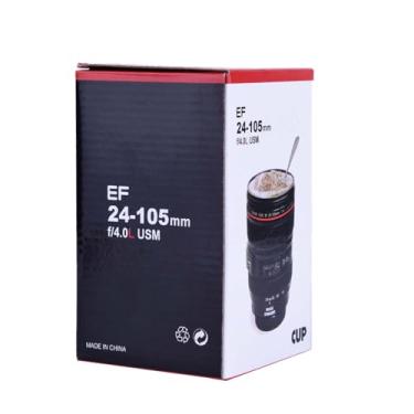 Imagem de GLOGLOW Copo para Beber Copo de Isolamento de Lente de Câmera, Balão Térmico de Aço Inoxidável, Caneca de Viagem Portátil de 400ml, Design SLR Criativo, Recipiente para Bebidas Quentes e Frias e