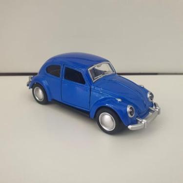 Imagem de Miniatura Carro Azul Carrinho de Metal Antigo Colecionável
