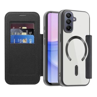 Imagem de Asuwish Capa de telefone para Samsung Galaxy A17 5G capa carteira magnética com protetor de tela de vidro temperado flip porta-cartão de crédito bloqueio RFID slot robusto acessórios para celular A 17