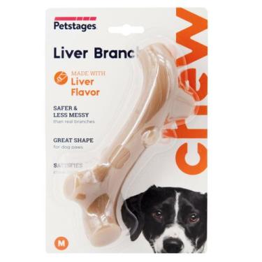Imagem de Brinquedo Mastigável para Cães Osso Liver Branch Petstages - Médio
