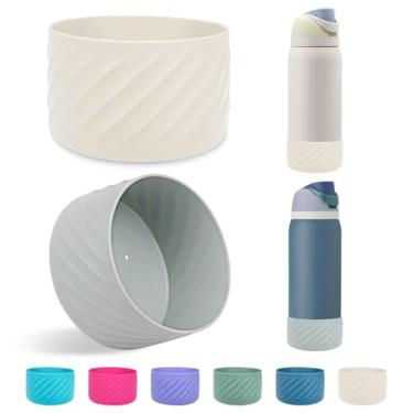 Imagem de 2 peças de manga de base de silicone para garrafa de água Owala FreeSip Twist and Flip protetor de silicone para garrafa Owala Acessórios de garrafa de água livre de BPA