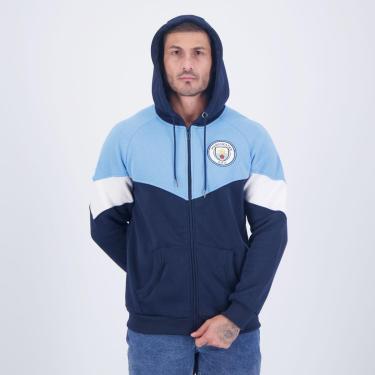 Imagem de Jaqueta Moletom Manchester City Azul e Marinho-Masculino