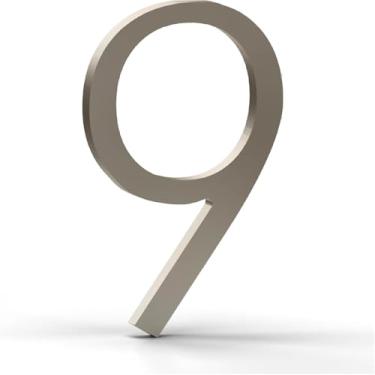 Imagem de Mega Handles Números de casa para o exterior - Números de casa montados na parede fáceis de instalar para exterior - Números de metal resistentes para endereço em casa, ferragens de montagem incluídas