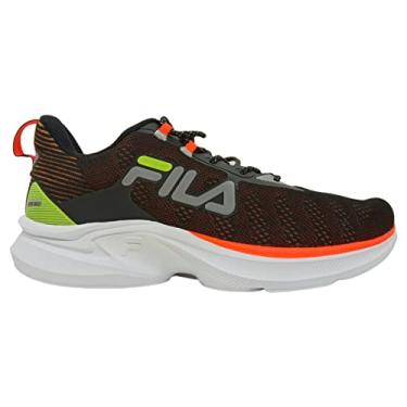 Imagem de Tênis Racer For All, FILA, Masculino, Preto/Limão/Coral, 40