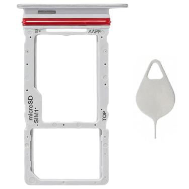 Imagem de Ubrokeifixit Bandeja de cartão micro SD Galaxy A16 5G A166U, substituição para compartimento de cartão SIM único para Samsung Galaxy A16 5G A166U1 A166W A166U A166B A166P A166E (A166U-cinza claro)