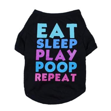 Imagem de Camisa para Cachorro Camisetas Primavera Verão Roupas de Pet Estampadas Filhotes Cães Alta Elasticidade Trabalho Exquisito Design Gola Redonda