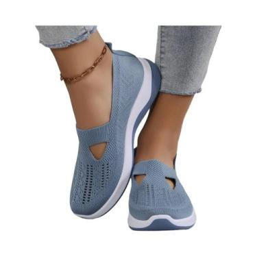 Imagem de Tênis Casuais Femininos De Verão Em Malha Respirável, Sapatos Vulcaniz