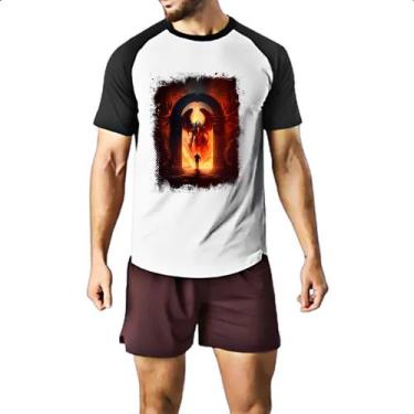 Imagem de Camiseta Raglan Portal do inferno 6 - Alearts, P