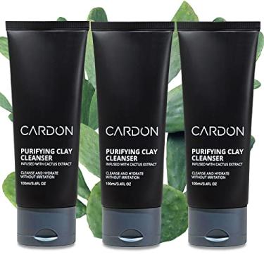 Imagem de Cardon Sabonete facial masculino de argila para limpeza profunda de poros, 4 vezes melhor do que carvão, pele oleosa e propensa a acne | Cuidados com a pele premium coreanos | Remove óleo facial e