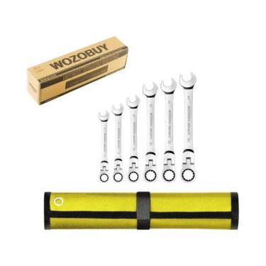 Imagem de Conjunto De Chaves De Boca Articuladas Com Catraca Em Aço Cromo Vanádi