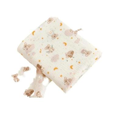 Imagem de Manta De Algodão Muslin Para Bebês, Macia E Respirável, Com Estampa De