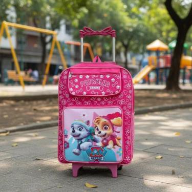 Imagem de Mochila Escolar Carrinho Menina e Menino Personagens Grande Cor:Patrul
