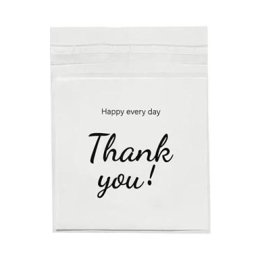 Imagem de 50-100pcs Sacolas De Presente De Agradecimento, Bolsas Plásticas Adesi