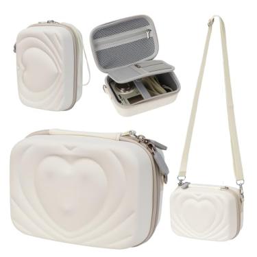 Imagem de qiaofei Capa Para Câmera Digital, Protetora Fofa E Leve Com 2 Formas De Transporte, Bolsa Tiracolo À Prova D'Água Choque Instax Mini 12 11 Sony Dsc 830, Canon Sx740, - Bege