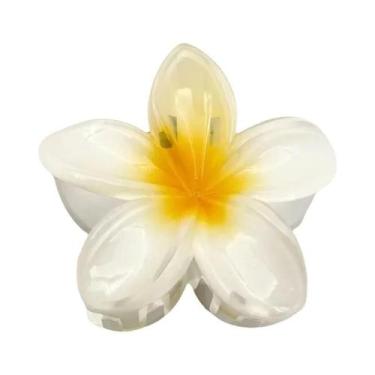 Imagem de Presilhas De Cabelo Grandes Com Flores Havaianas Para Cabelos Grossos 