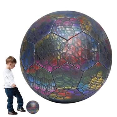 Imagem de Bola de futebol iluminada, atividade noturna brilhante para treinamento de futebol - Equipamento de exercícios físicos, esportes de equipe, produtos esportivos de brinquedo legais para adolescentes