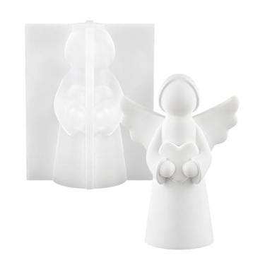 Imagem de Molde de silicone Angel - Molde de concreto de silicone - Moldes de concreto de Natal | para professores de arte, entusiastas de artesanato, eventos temáticos, oficinas, atividades de fim de semana