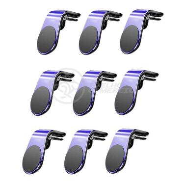 Imagem de Kit 9 Suporte Adaptador Universal De Carro Tipo L Azul