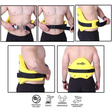 Imagem de Colete Flutuador para Hidroginástica Cinto Natação Boia 73x31x3cm Eva 140k Getshow-Unissex