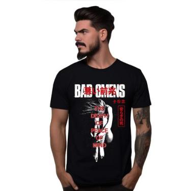 Imagem de Camiseta Preta Banda Bad Omens Bomber Rock Metal, P