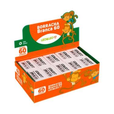 Imagem de Borracha Branca Leo&Leo Caixa com 60 Unidades Leonora - 4418