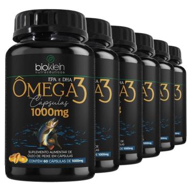 Imagem de Kit 6 Ômega 3 60 Cápsulas Softgels EPA 540 DHA 360 Bio klein-Unissex