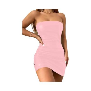 Imagem de Vestido Mini Tubo De material sintético Para Mulheres, Bodycon Sexy, M