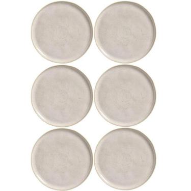 Imagem de Jogo 6 Pratos Rasos Porto Brasil Cerâmica Off White 27cm Bio