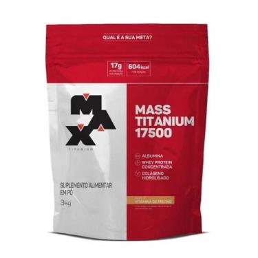 Imagem de Mass Titanium 17500 Refil 3kg - Max Titanium, Morango