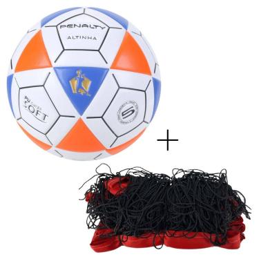Imagem de Kit Bola De Futevôlei Penalty Altinha Oficial+Rede Futevôlei Master Rede Verão 9.5 M 2 Faixas