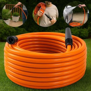 Imagem de Mangueira 10 Metros 1/2 Silicone Flexível Resistente Jardim - ShopAqua