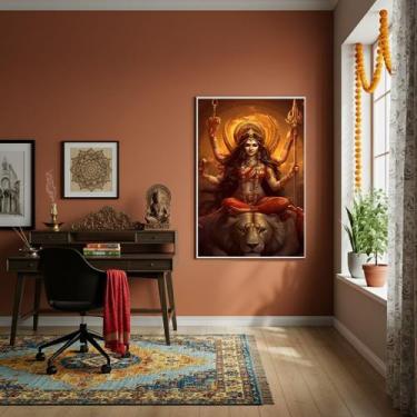 Imagem de Quadro Decorativo Despertar De Durga 70x50cm Mold Preta - Quadros On-l