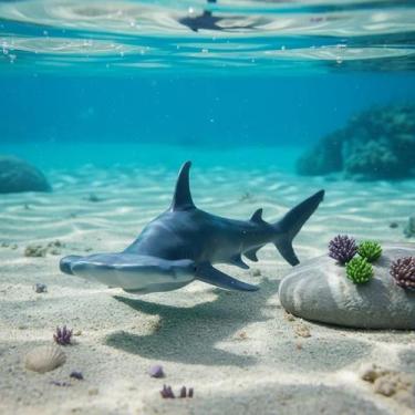 Imagem de Enfeite Animal Tubarão Martelo Realista Detalhado - BarrettoMegaStore