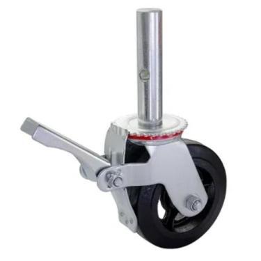 Imagem de Rodízio Giratório Com Freio Andaime Glef 6 Pol Espiga 225 Kg - Colson 