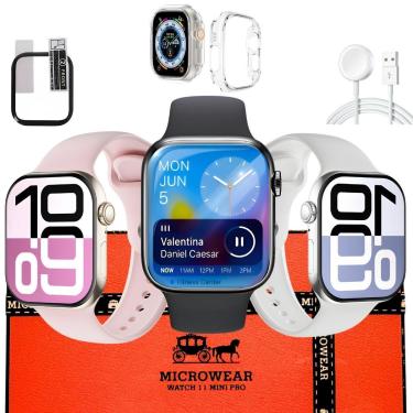 Imagem de Relogio Inteligente W11 Mini Pro Responde Whatss Smartwatch Pequeno Feminino Masculino 42mm Chatgpt-Unissex