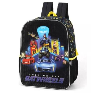 Imagem de Mochila Escolar Infantil de Costas Luxcel 39281 Batwheels Cor:Preto, P