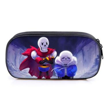 Imagem de Bolsa de lápis Undertales Papyrus de algodão-poliéster de grande capac