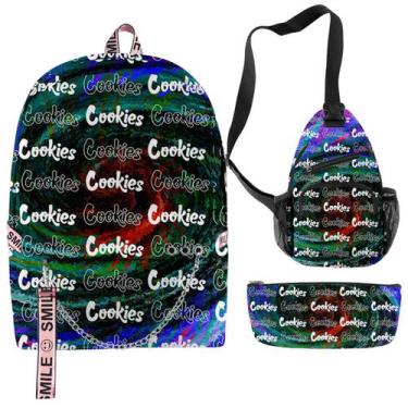 Imagem de Conjunto de mochilas Cookies School 3 peças para estudantes - yiweisai