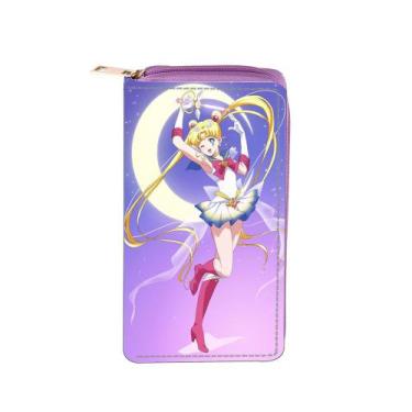 Imagem de Carteira Sailor Moon Tsukino Usagi Anime Characters em couro PU - Yiwe