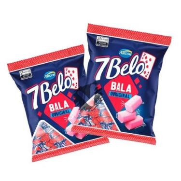 Imagem de Kit 2 Bala Mastigável Arcor 7 Belo Framboesa 500G