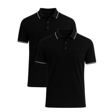 Imagem de Kit 2 Camisas Polo Masculina Básica Crocker-Masculino
