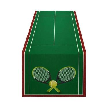 Imagem de Caminho De Mesa Para Quadra De Tênis Para Festas Internas, Casamentos 
