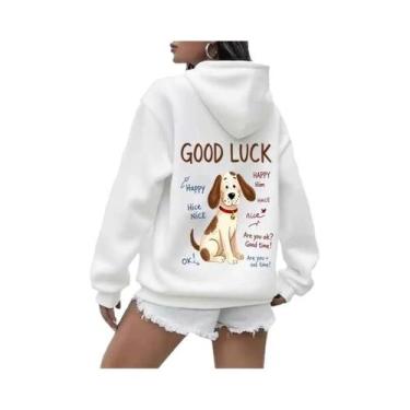 Imagem de Moletom Feminino Y2K Casual De Rua Com Capuz, Manga Longa E Bolso Cang