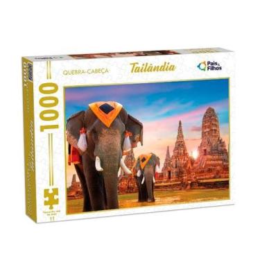 Imagem de Quebra cabeça com 1000 peças tailãndia puzzle colorido - Pais & Filhos