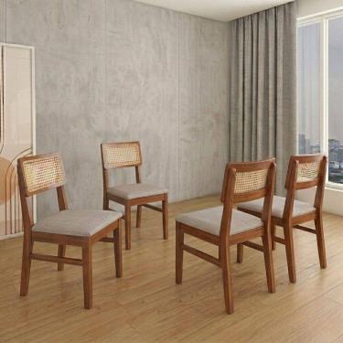 Imagem de Conjunto 4 Cadeiras Madeira Maciça Origem Garapa