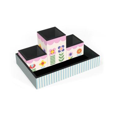 Imagem de Organizador de mesa Floral Gráfico Fina Ideia