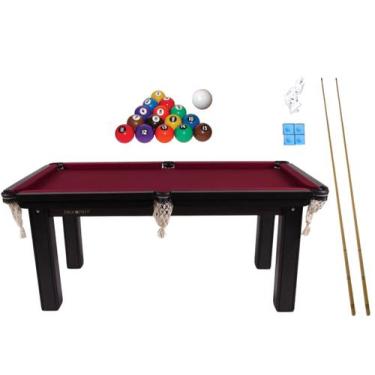 Imagem de Mesa de Sinuca/Bilhar com kit completo Procópio, Vinho