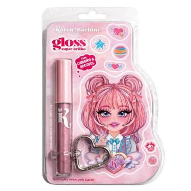 Imagem de Gloss Labial Super Brilho Karen Bachini Beauty Marte Com Chaveiro e Ad