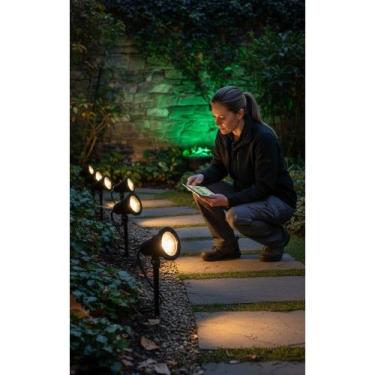 Imagem de Kit 10 Espetos LED Jardim 7W Luz Verde Preto - Sombra & Char