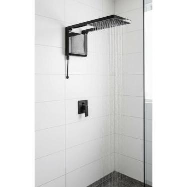 Imagem de Chuveiro Eletrônico Preto Design Ultrafino 5500W 220V - Congratulation